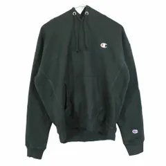 Champion チャンピオン リバースウィーブ スウェット 刺繍 ワンポイントロゴ ブラック (メンズ M) 中古 古着 O3631