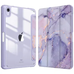 Fintie for iPad Mini 6 ケース 2021 8.3インチ 第6世代 透明バックカバー Apple Pencil 収納可能 Apple Pencil 2 ワイヤレス充電対応 三つ折スタンド スリープ機能 軽量 薄型 傷つけ防止 PU合成レザー