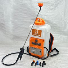 【未使用】【展示品】 充電式 電動噴霧器 12L 背負い式 バッテリー式 ノズル6種付 HG-KBS12L イエロー 【781-1】