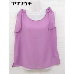 ◇ nano universe ナノユニバース ノースリーブ ブラウス カットソー サイズF パープル系 レディース  【中古】 【1106010011544】
