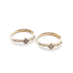 ete エテ カフイヤリング SILVER 925 シルバー ゴールドコーティング ジルコニア