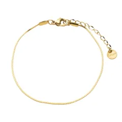 【C：ゴールド × ワンサイズ】[Cream dot. クリームドット公式] ブレスレット レディース ステンレス製 金属アレルギー つけっぱなし サージカルステンレス 5タイプ チェーン スキンジュエリー 極細 細い 大人のサムネイル