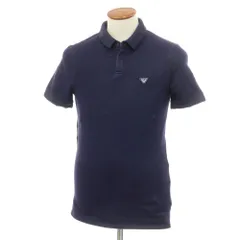 【中古】アルマーニ ジーンズ ARMANI JEANS ストレッチ コットンポリエステル 半袖ポロシャツ ネイビー【サイズL】【メンズ】のサムネイル