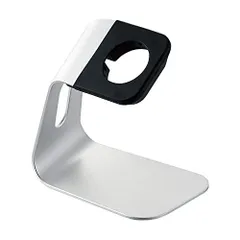 【新品・5営業日で発送】ELECOM エレコム Apple Watch用アルミスタンド／縦置きタイプ／ケーブル装着可／シルバー(AW-DSCHALSV)