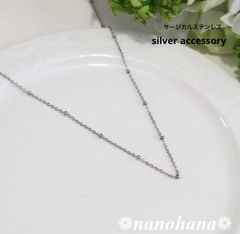 ボール付チェーンネックレス 》656オールサージカルステンレス 限定1点