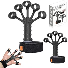 【新着商品】フィンガーパワー 2個セット 【2024年版 】 フィンガートレーナー ハンドグリップ 握力 トレーニング 握力回復 5~8kg握力強化訓練 握力強化道具 グリップ 握力 訓練 強度調節可能 握力トレーナー 使用簡単 左右同時に握力トレーニング 1