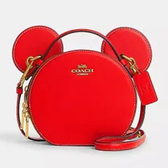 [新品レア品値下げ] ディズニー×コーチ ミッキーマウス イヤーバッグ 赤