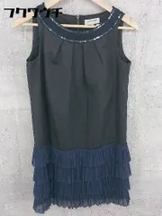 ◇ ESTNATION エストネーション スパンコール ノースリーブ ミニ ワンピース サイズ38 ブラック ネイビー レディース 【中古】 【1002800542772】のサムネイル