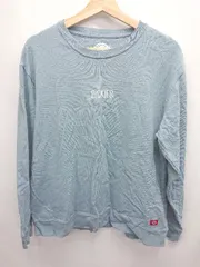 ◇ Θ Dickies ディッキーズ ロゴ刺繍 長袖 Tシャツ サイズL ブルー系 メンズ E  【1411070012357】