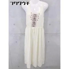 ◇ ◎ archives アルシーヴ 刺繍 ノースリーブ 膝下丈 ワンピース サイズM クリーム系 レディース 【中古】 【1103110006326】のサムネイル