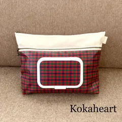 再再販☆おむつポーチ&おしりふきケース☆オムツポーチ☆ファミリア風チェック柄