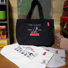 スヌーピー 帆布トート SNOOPY 手提げバッグ PEANUTS かばん サイドポケット付 トートバッグ