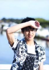 [중고] 생사진(남성) BOYS AND MEN 연구생 도쿄/우라카미 타쿠야/바스트 업·의상 블랙. 화이트. 알로하 셔츠·오른손 머리/배샨!!! 생사진