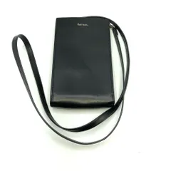 【中古】Paul smith ベジタン ネックポーチ ブラック 傷あり ポールスミス[17]のサムネイル