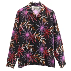 The Guilty Parties ギルティーパーティーズ 日本製 花柄 長袖 オープンカラーシャツ L ブラック ワコマリア メンズ 古着