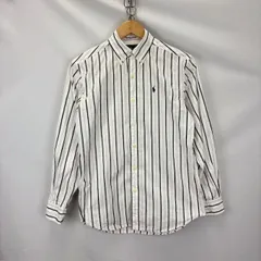 RALPH LAUREN ボタンダウン ストライプ 長袖シャツ サイズ160cm ワンポイント 07062701 01