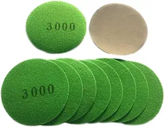 【ASPALAND】 耐水 ペーパー サンドペーパー 丸型 サンダー用 紙 やすり 鏡面磨き 125ｍｍ セット 10枚 3000(10枚 3000,  125ｍｍ)