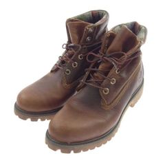 Timberland ティンバーランド ブーツ 6750R 1640 USA製 WOOLRICH ウールリッチ レザー ブーツ シューズ ブラウン系 25.0cm【中古】