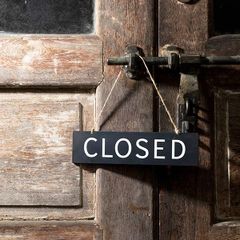 아이언 사인 OPEN / CLOSED 플레이트 점포용 영업 중 정기 휴일 사인 플레이트