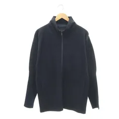 オムプリッセイッセイミヤケ HOMME PLISSE ISSEY MIYAKE プリーツジップジャケット ブルゾン 長袖 ハイネック 4 紺 ネイビー HP46jl440 /CX ■OSのサムネイル