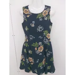 ◇ 31 Sons de mode 花柄 フラワー ノースリーブ ミニ ワンピース サイズ38 ネイビー マルチ レディース  【中古】 【1204140000862】