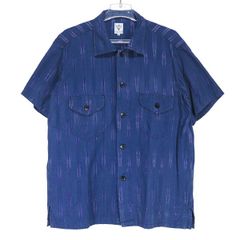 South2 West8 サウスツー ウエストエイト SS SMOKEY SHIRT - DEER IKAT KP859 ショートスリーブ スモーキー シャツ ディアー イカット ネイビー 半袖シャツ サイズS maykのサムネイル