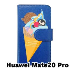 【新品未使用】 Huawei Mate20 Pro スマホケース 手帳型 (色:ダークブルー×柄:ペンギンアイス) moimoikka モイモイッカ ぺんぎん 動物 アニマル flip2-mate20pro-dbl-20117のサムネイル