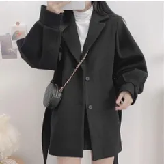 ビッグシルエット ボリューム スリーブ コート アウター ブラック