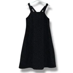 美品 Samansa Mos２サマンサモスモス カットソーロングワンピース エプロン風 花柄 サイズFREE ブラック パープル シンプル ゆったり オーバー ゆとり くるぶし丈 レディース 春 ゴーゴー古着久喜倉庫店 草鴻434 ☆