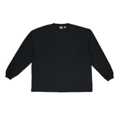 ☆ 01.ブラック ☆ Lサイズ ☆ Goodwear USAコットン袖リブSUPER BIGポケットロンT Goodwear グッドウェア 長袖 tシャツ Tシャツ ロンT ロングシャツ シャツ 袖 リブ ロング ロング丈 着回し USA コットン ポケット