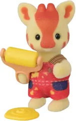 【中古】おもちゃ キリンの赤ちゃんとペンキローラー・ペンキ 「シルバニアファミリー 赤ちゃんコレクション -赤ちゃん工作だいすきシリーズ-」