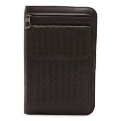 BOTTEGA VENETA ボッテガ ヴェネタ イントレチャート トラベルケース セカンドバッグ クラッチバッグ レザー ダークブラウン 茶 129528