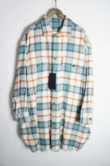 新品22AW URU ウル 22FCN01 LONG SLEEVE SHIRTS 長袖シャツ ネルシャツ ビッグシルエット オーバーサイズ 2 1009O★2のサムネイル