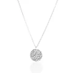 [Bel cuore] コイン ネックレス S925 メンズ アクセサリー ハワイアン ジュエリー ゴールド 金 シルバー 銀 シンプル おしゃれ (シルバー) [シルバー]