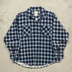 sears シアーズ　ネルシャツ　70s ヴィンテージ　チェック　USA製　XL 70s シアーズ チェック プリント フランネル ウエスタン シャツ