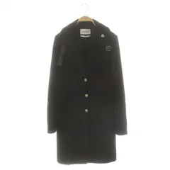 イヴサンローラン YVES SAINT LAURENT ウール アンゴラ チェスターコート アウター ブラック /DF ■OSのサムネイル