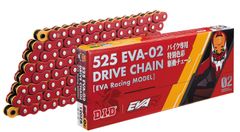 DIDチェーン EVA Racingコラボチェーン 525EVA-02 120L RED/ORANGE カシメ(ZB) ヱヴァンゲリヲン/EVANGELION