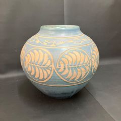 花瓶　銘有り　壺　高さ約30cm 幅約31cm 花瓶 花器 壺 花入 古美術 壷 置物 骨董品