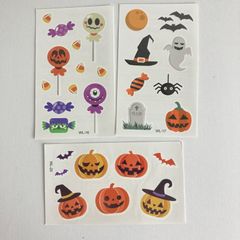 M1017A タトゥーシール 3枚セット　ハロウィン　キッズ　子供　おしゃれ　タトゥー風　メイク　仮装　イベント　クリスマス　水で貼れる
