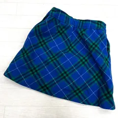 175◎ BURBERRYS スカート チェック ブルー キッズ レディース130A