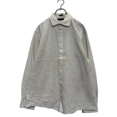 TOMMY HILFIGER 長袖 チェックシャツ L ホワイト ネイビー トミーヒルフィガー スリムフィット 古着卸 アメリカ仕入 a604-7348