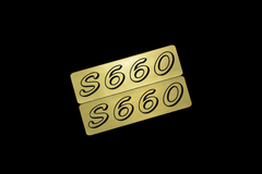 EE-919-1 S660 金黒アクリル2層ステッカー ホンダ S660 前期 後期 モデリスタ 2枚1セット