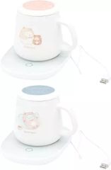 [Used] Home Appliance Supplies - Complete Set of 2: "Sumikko Gurashi" Kuma Cafe USB Cup Warmer Set