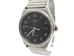 SEIKO セイコー 8123-6120 クロノス SS 伸縮バンド クオーツ 生活防水 腕時計 ウォッチ メンズ シルバー系 DK1631