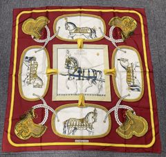 <美品> HERMES エルメス　カレ　スカーフ
