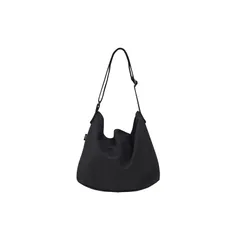 【新品】 [pieka] トートバッグ ショルダー レディース キャンバス 通勤通学 4ポケット ファスナー付き シンプル Lサイズ (ブラック) 0