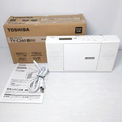 【中古品】TOSHIBA 東芝 CDラジオ TY-C260 ホワイト 22年製〇YR-51776〇