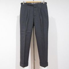 美品　リングジャケット　スラックス　パンツ　サイドアジャスター　グレー　46 RING JACKET スラックス 日本製 サイドアジャスター タック 光沢感