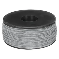 uxcell 1.18mm x 164フィート パラコードマイクロコードロープ 100ポンドのポリエステル編みコードスプール キャンプ アウトドア 宝石ブレスレット用 シルバー