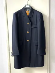 トムブラウン。ブラックチェスターコート Thom Browne（トム・ブラウン）メンズ チェスターコート